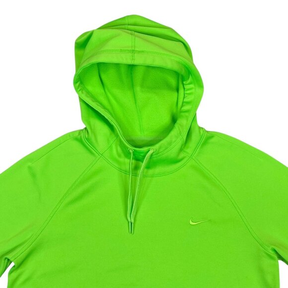 Nike Therma Fit Hoodie Womens Small S Neon Green Running Athletic 685459-380 - Picture 4 of 12